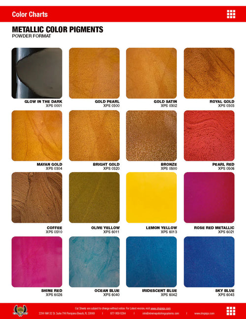 METALLIC EPOXY FLOORING  PIGMENTS
